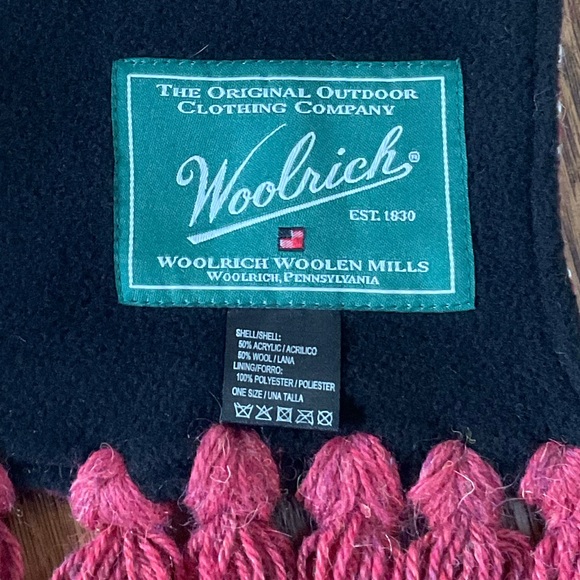 Woolrich Pink Patterned Scarf - Picture 6 of 6